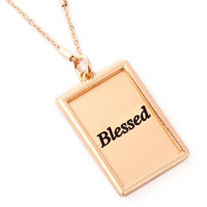 Women's Gold Blessed Necklace Pendant NWT